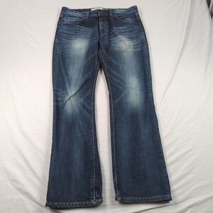 Express Jeans Mens 33x30 Blue Rocco Slim Boot Cut Stretch Casual Preppy Faded